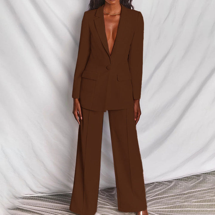 Alessandra - Smaakvolle blazer en pantalon in een chique zakelijke look
