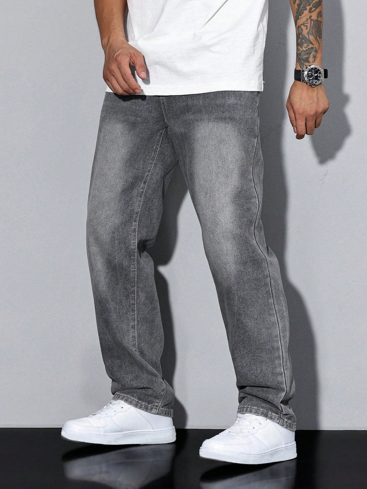 Baggy Jeans | Wijde Spijkerbroek met Washed Look