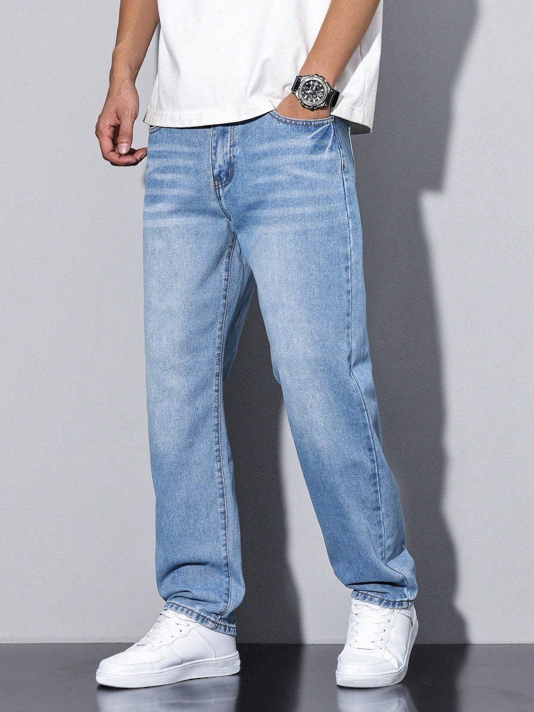 Baggy Jeans | Wijde Spijkerbroek met Washed Look