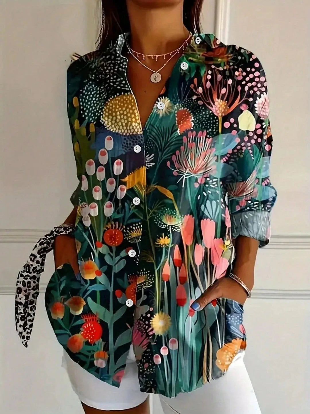Blouse Dames | Kleurrijke Print &amp; Losvallende Pasvorm
