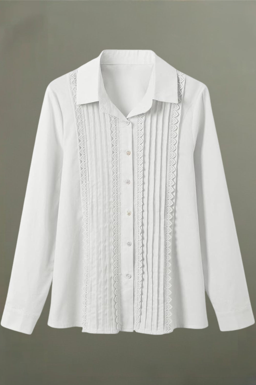 Blouse Dames | Plissé Detail &amp; Klassieke Knoopsluiting