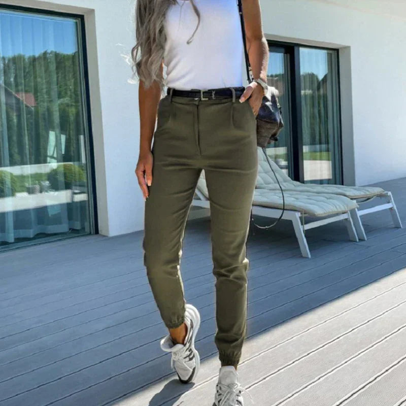 Broek Dames | Getailleerde Jogger &amp; Veelzijdige Chique Pasvorm