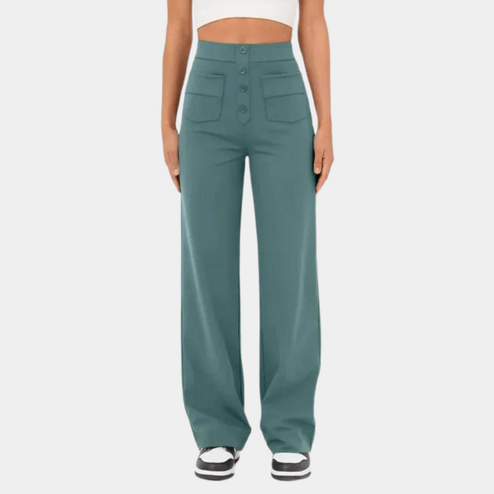 Broek Dames | Hoge Taille Broek | Flatterend Silhouet &amp; All-day Comfort