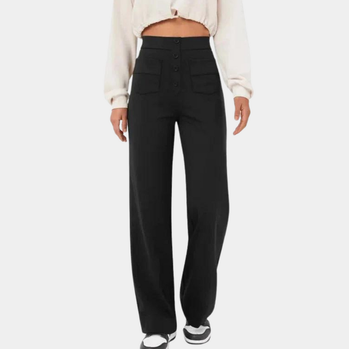 Broek Dames | Hoge Taille Broek | Flatterend Silhouet &amp; All-day Comfort