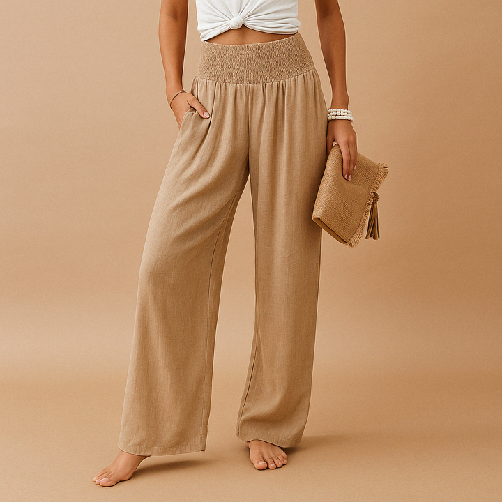 Broek Dames | Wijde Pijpen &amp; Elastische Taille