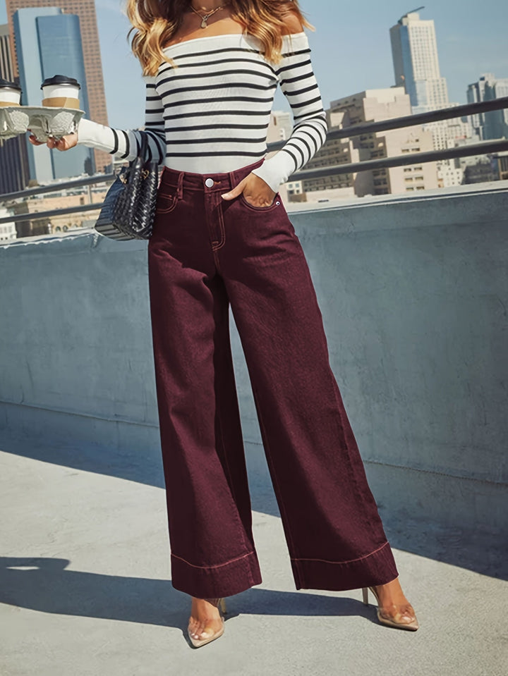 Broek met Wijde Pijpen Dames | Comfortabel &amp; Bewegingsvrij