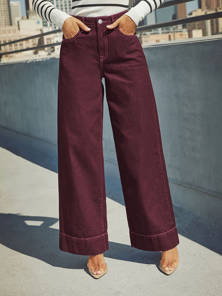 Broek met Wijde Pijpen Dames | Comfortabel &amp; Bewegingsvrij