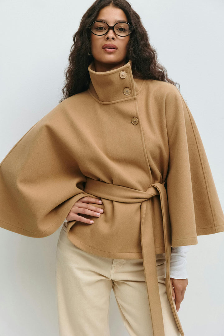 Capejas Dames | Capejas Look, Hoge Kraag &amp; Tailleceintuur