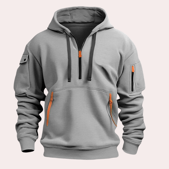 Hoodie Heren | Functioneel met Half-Zip