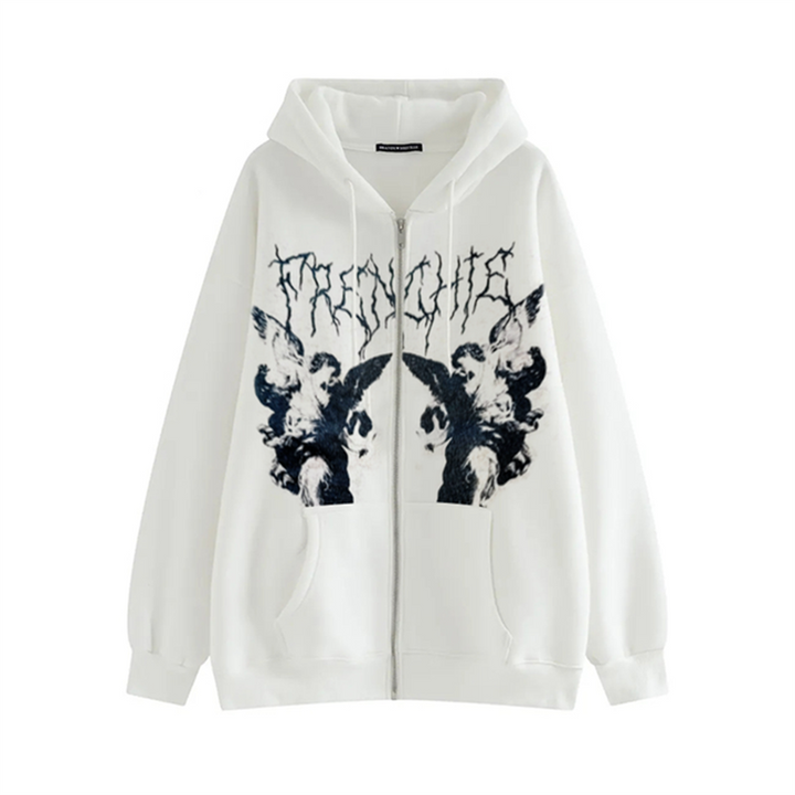Hoodie Dames | Rits met Statementprint