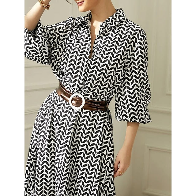 Dames Geometrisch Maxi Zomerjurk - Nola