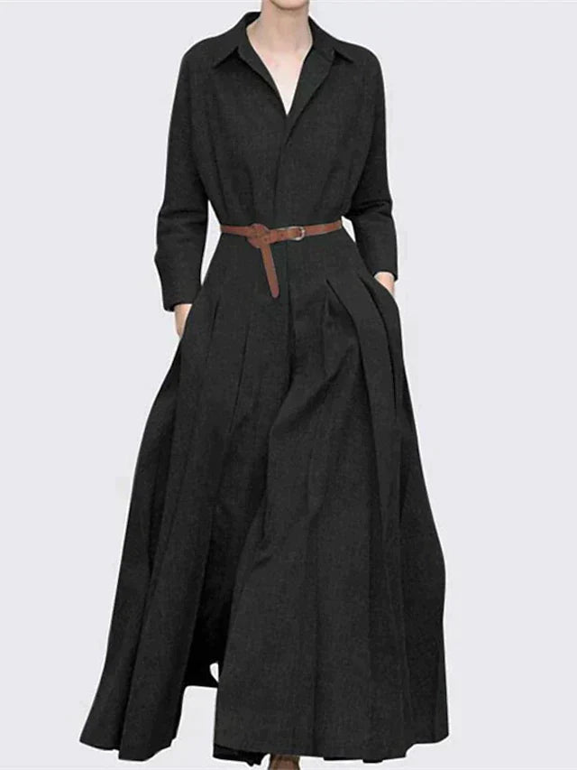 Dames Geplooide Maxi Formele Jurk - Gloria