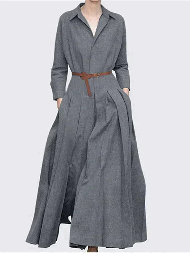 Dames Geplooide Maxi Formele Jurk - Gloria