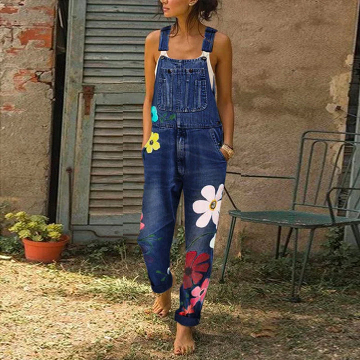 Dames Jumpsuit met feestelijk bloemenpatroon en elegant ontwerp voor de zomer - Sarah