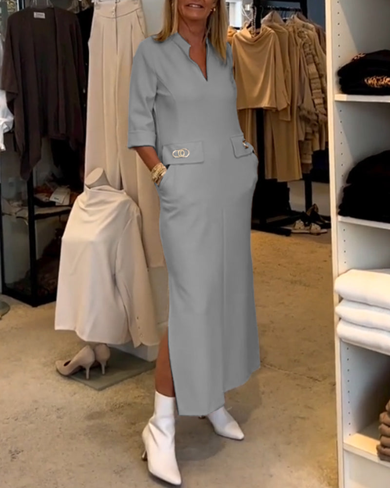 Dames Maxi Zomerjurk met Zakken - Els