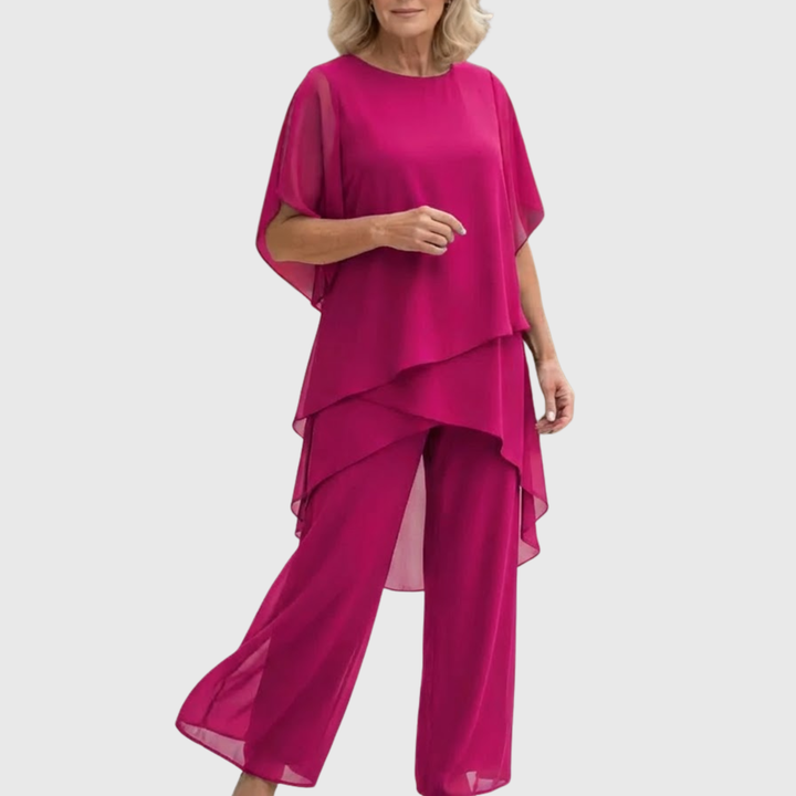 Dames Set | Asymmetrische Drapering &amp; Slank Silhouet