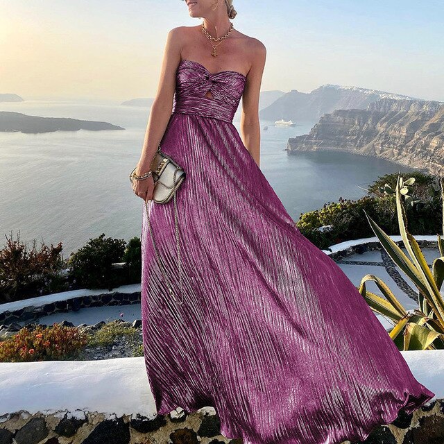Dames Strapless Maxi Avondjurk - Jassy