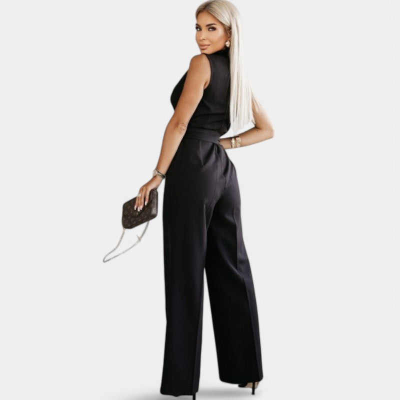 Dames jumpsuit met riem -Barbara