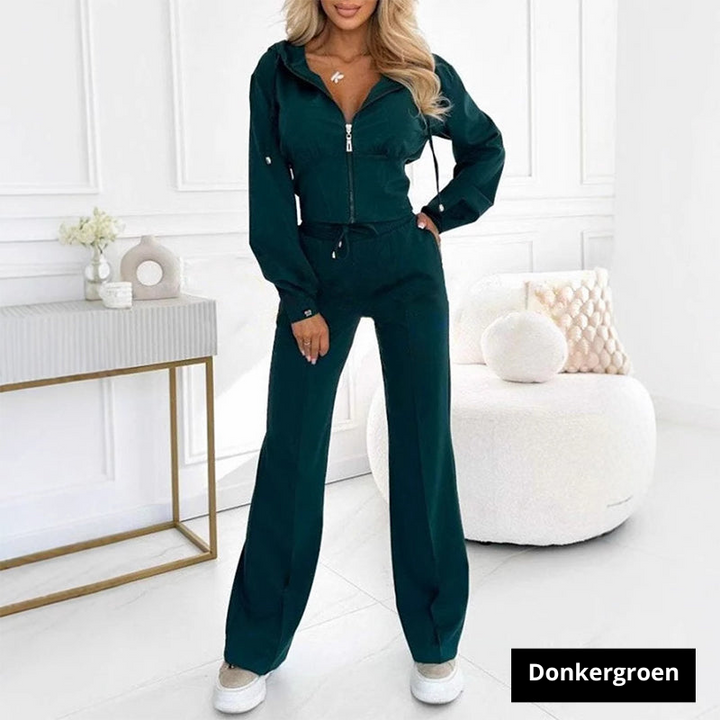 Dames top en broek met rits - Olivia