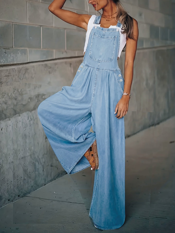 Dames wijde denim overall - Sophie