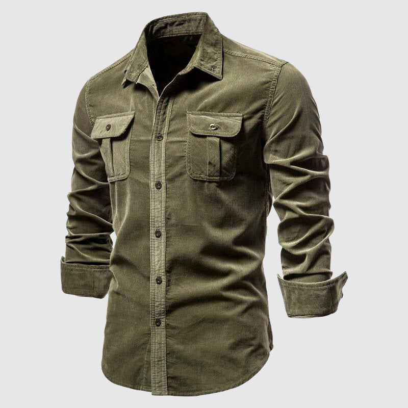 Denim Polo Heren | Cargo Stijl &amp; Dubbele Borstzakken