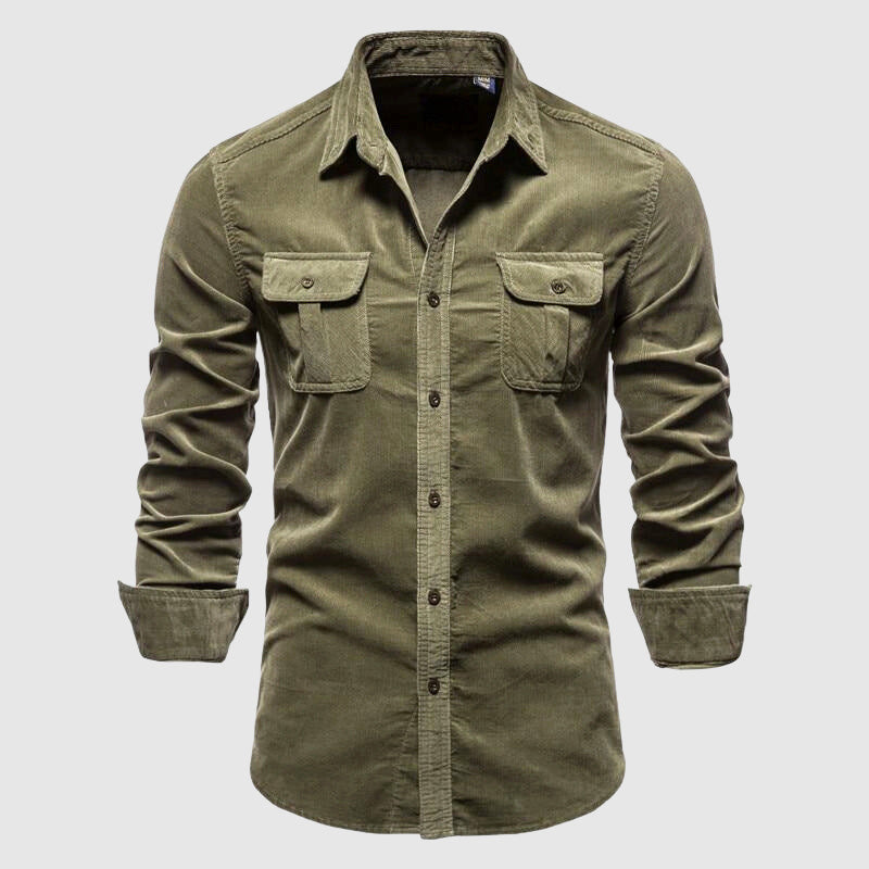 Denim Polo Heren | Cargo Stijl &amp; Dubbele Borstzakken