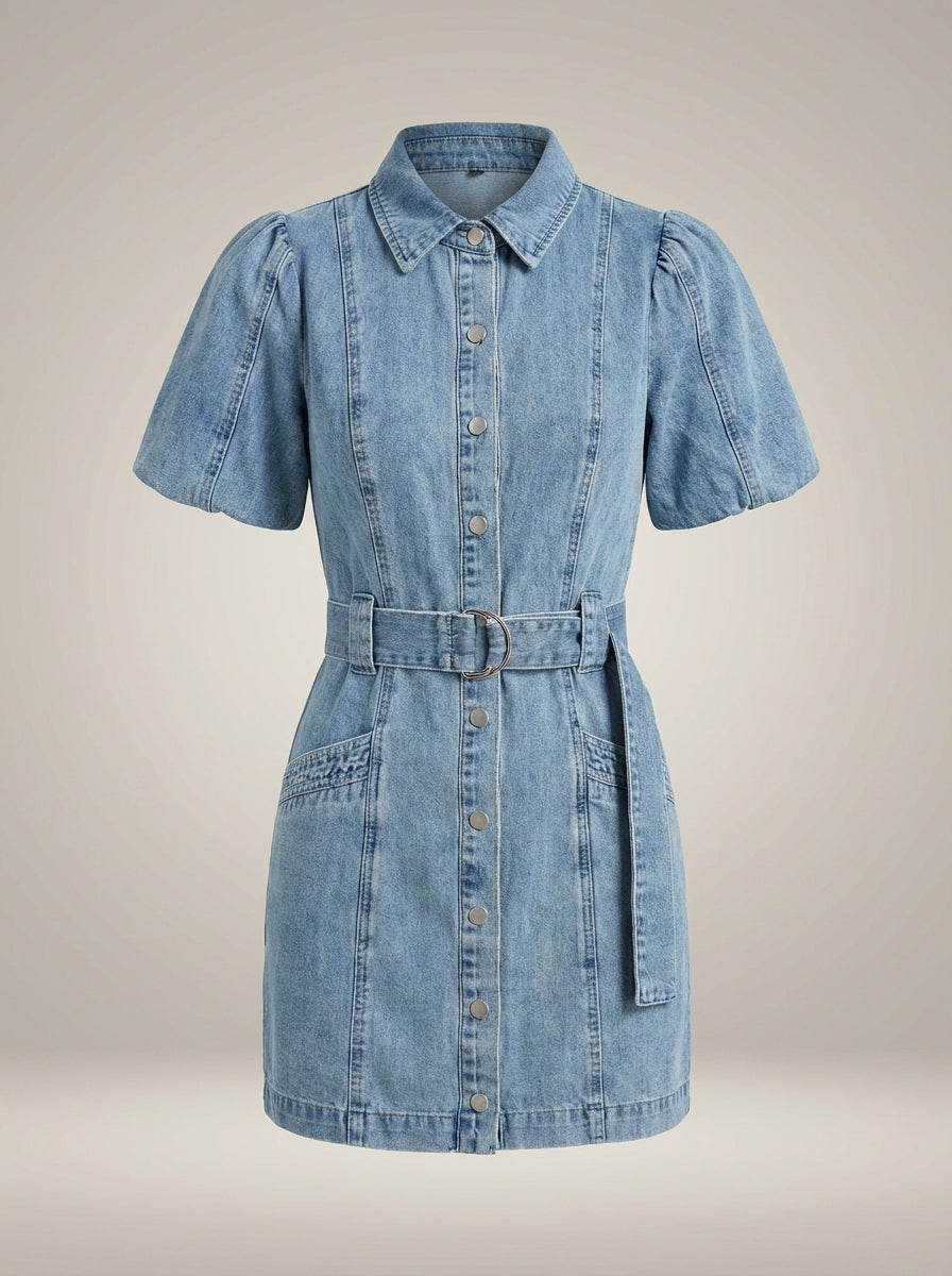 Denim jurk Dames | Flatterende Taille &amp; Makkelijk Aan/Uit
