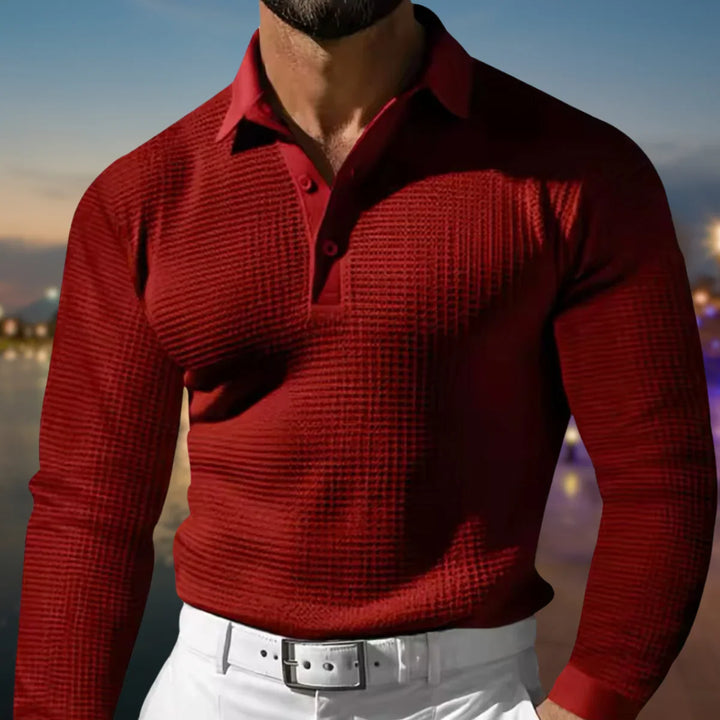 Heren polo sweater | Polokraag &amp; Warm Draagcomfort
