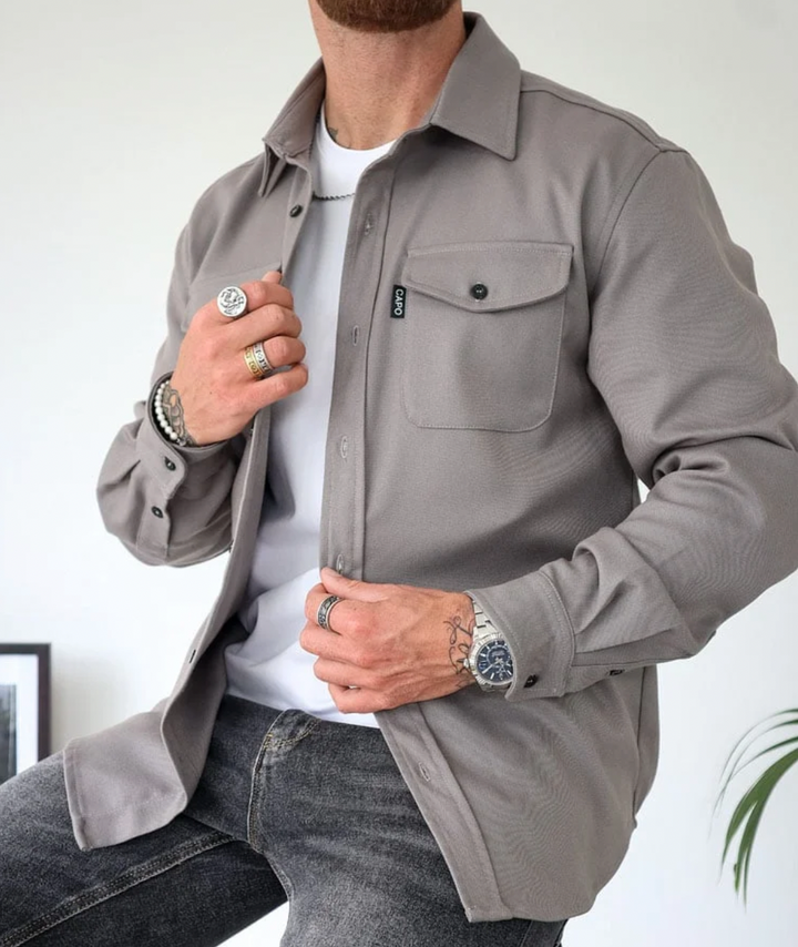 Jasje Heren | Veelzijdig Overshirt met Klassieke Kraag
