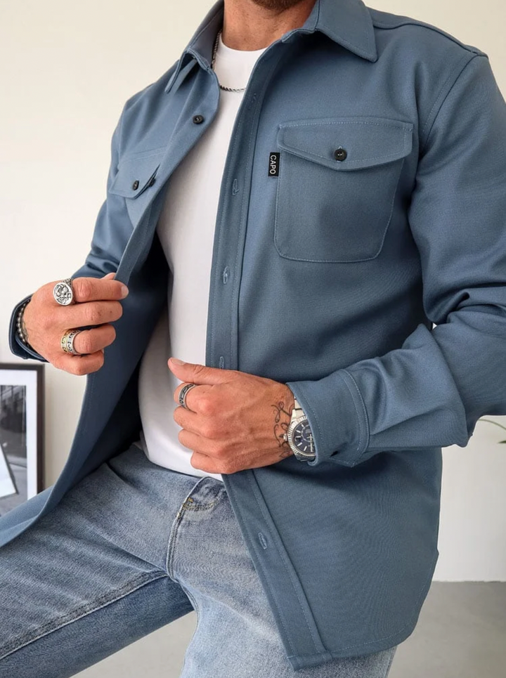 Jasje Heren | Veelzijdig Overshirt met Klassieke Kraag