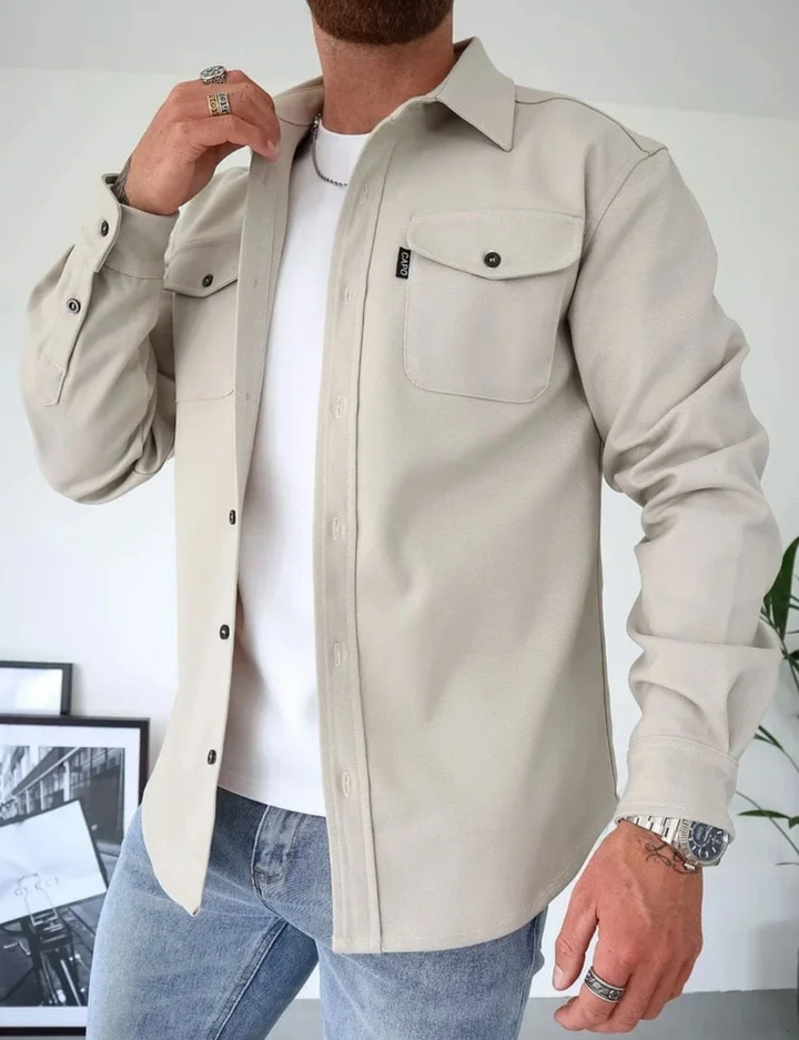 Jasje Heren | Veelzijdig Overshirt met Klassieke Kraag