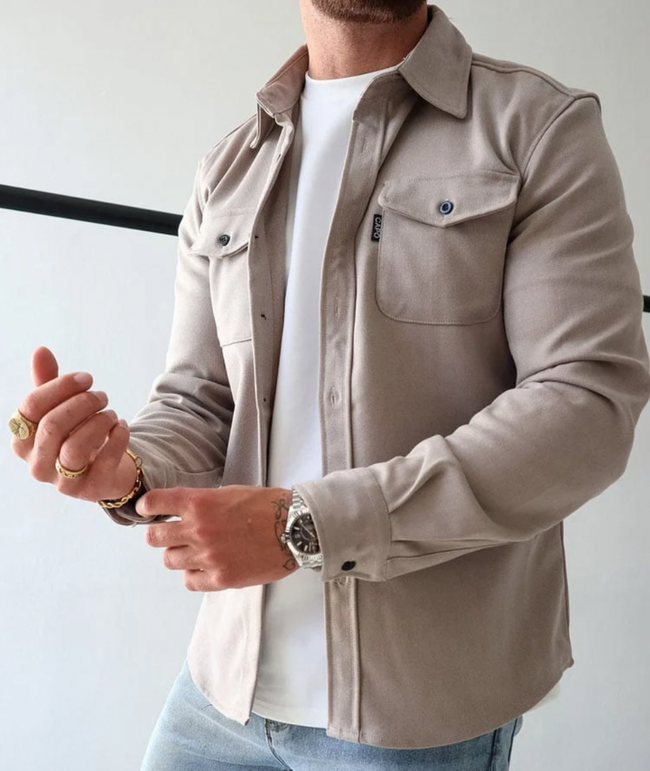 Jasje Heren | Veelzijdig Overshirt met Klassieke Kraag