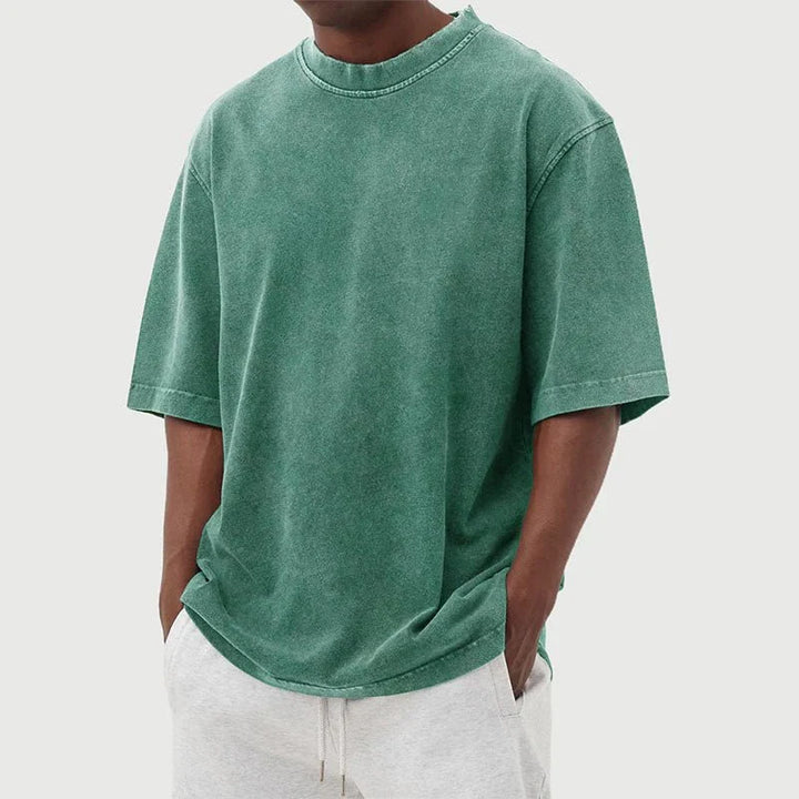 Katoenen T-shirt Heren | Gewassen Look &amp; Relaxte Pasvorm