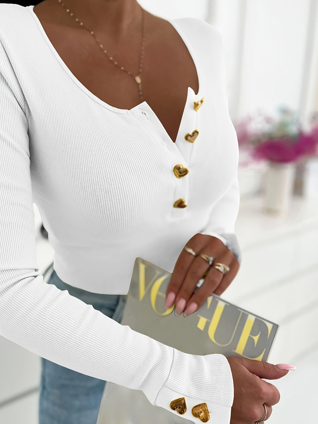 Lange Mouw Shirt Dames | Knoopfront &amp; Verzorgde Look