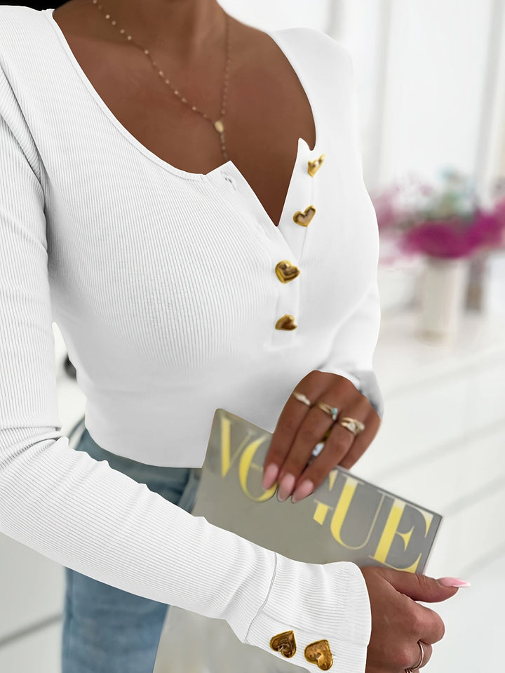 Lange Mouw Shirt Dames | Knoopfront &amp; Verzorgde Look