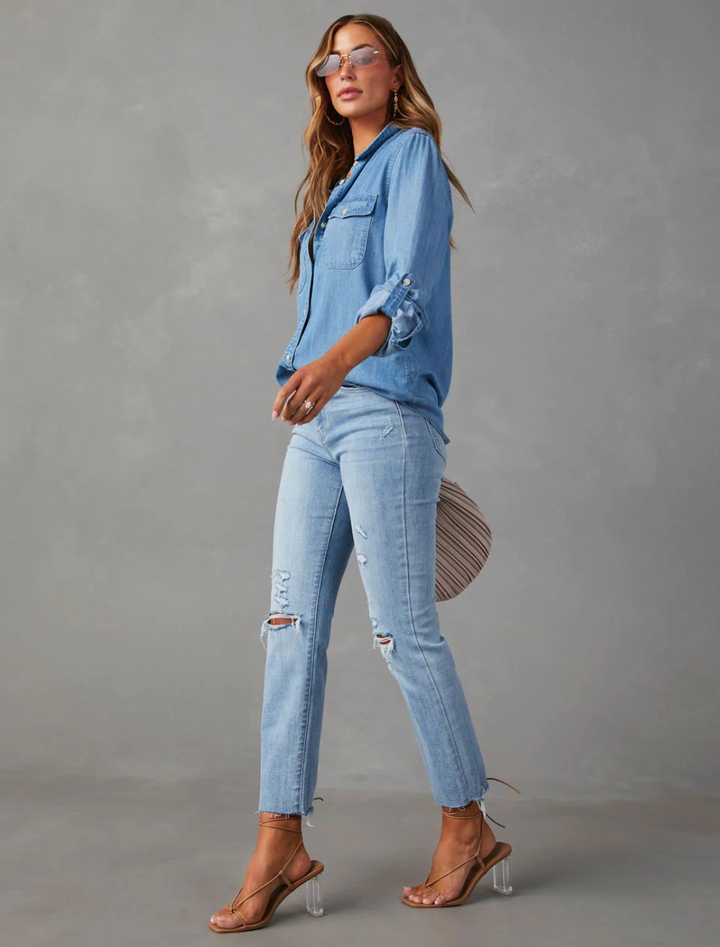 Lange Mouwen Polo Dames | Knoopsluiting &amp; Casual Stijl