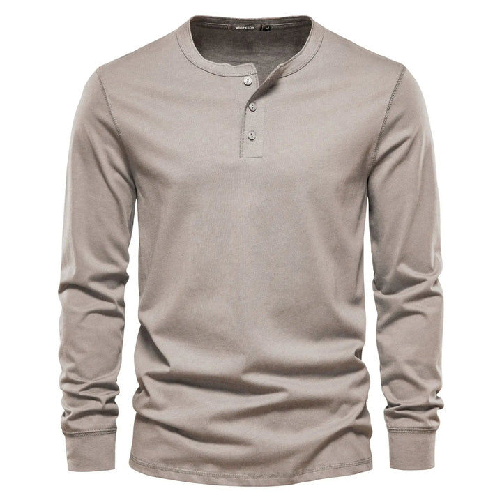 Lange Mouwen Shirt Heren | Comfortabele Henley-pasvorm