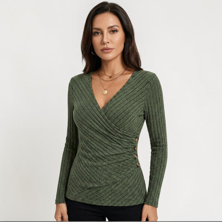 Lange Mouwen Top Dames | Flatterende V-Hals &amp; Comfort