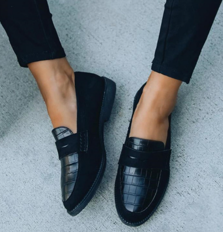 Loafers Dames | Chique Krokodilprint &amp; Tijdloos Zwart Design
