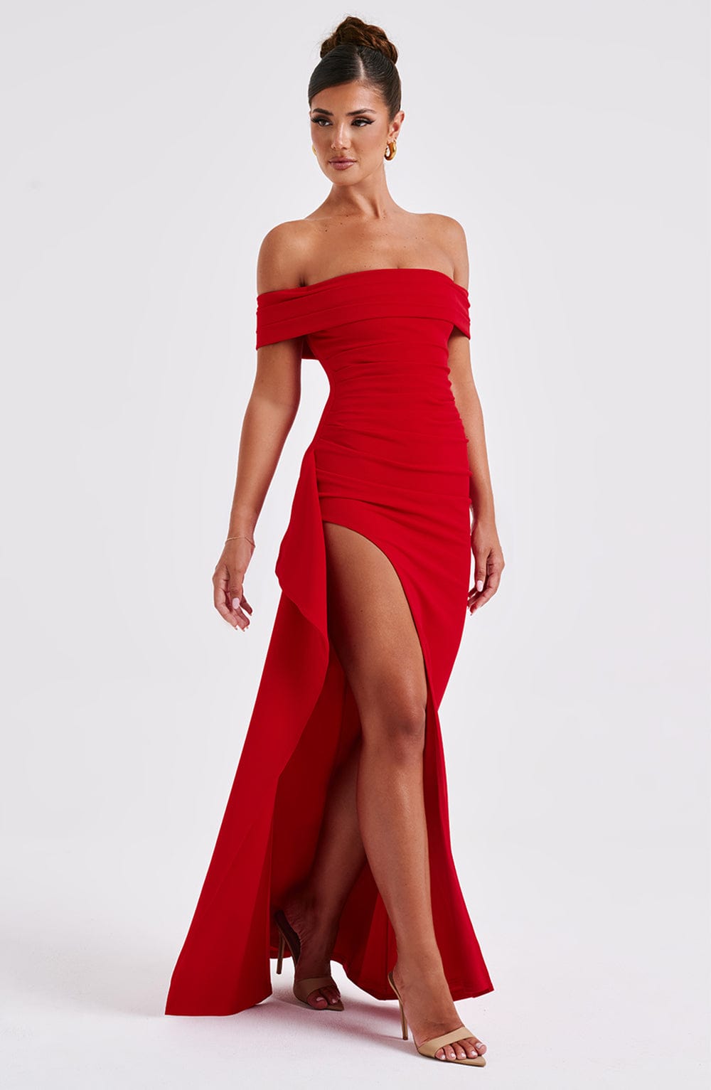 Maxi Jurk Dames | Bardot Halslijn