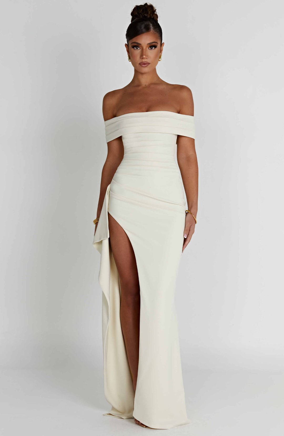 Maxi Jurk Dames | Bardot Halslijn