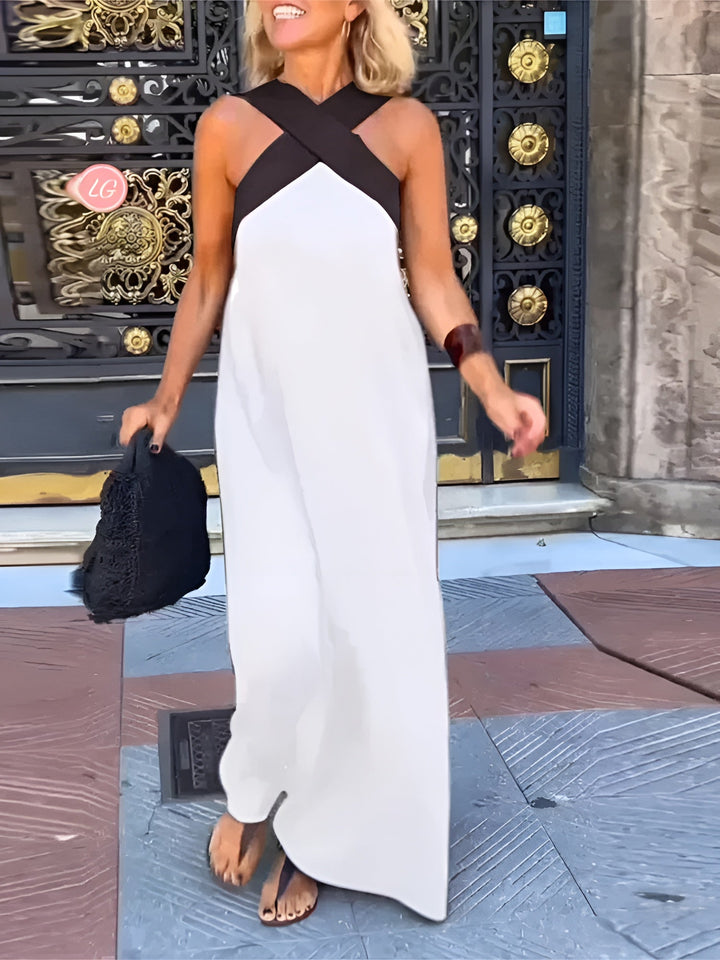 Maxi Jurk Dames | Cross Halter &amp; Elegant Zomerdesign