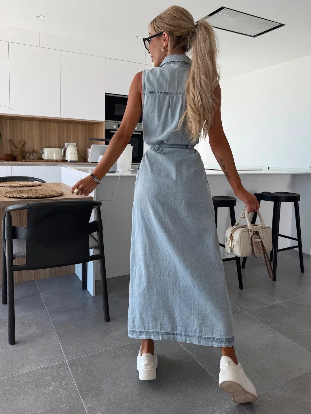 Maxi Jurk Dames | Denim Look &amp; Moeiteloos Stijlvol