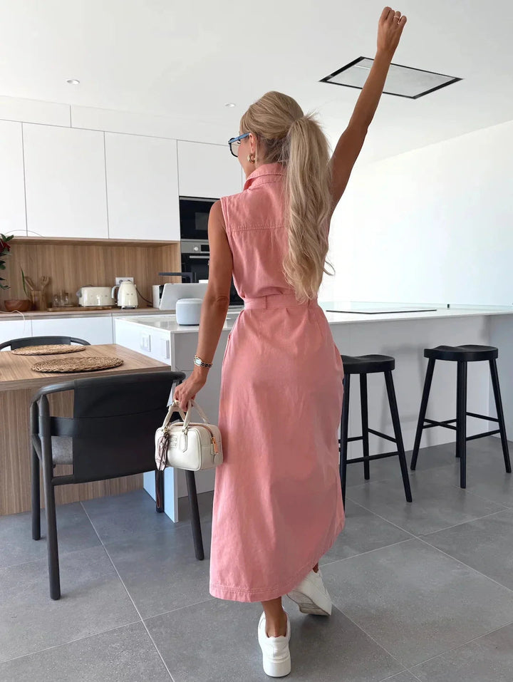 Maxi Jurk Dames | Denim Look &amp; Moeiteloos Stijlvol
