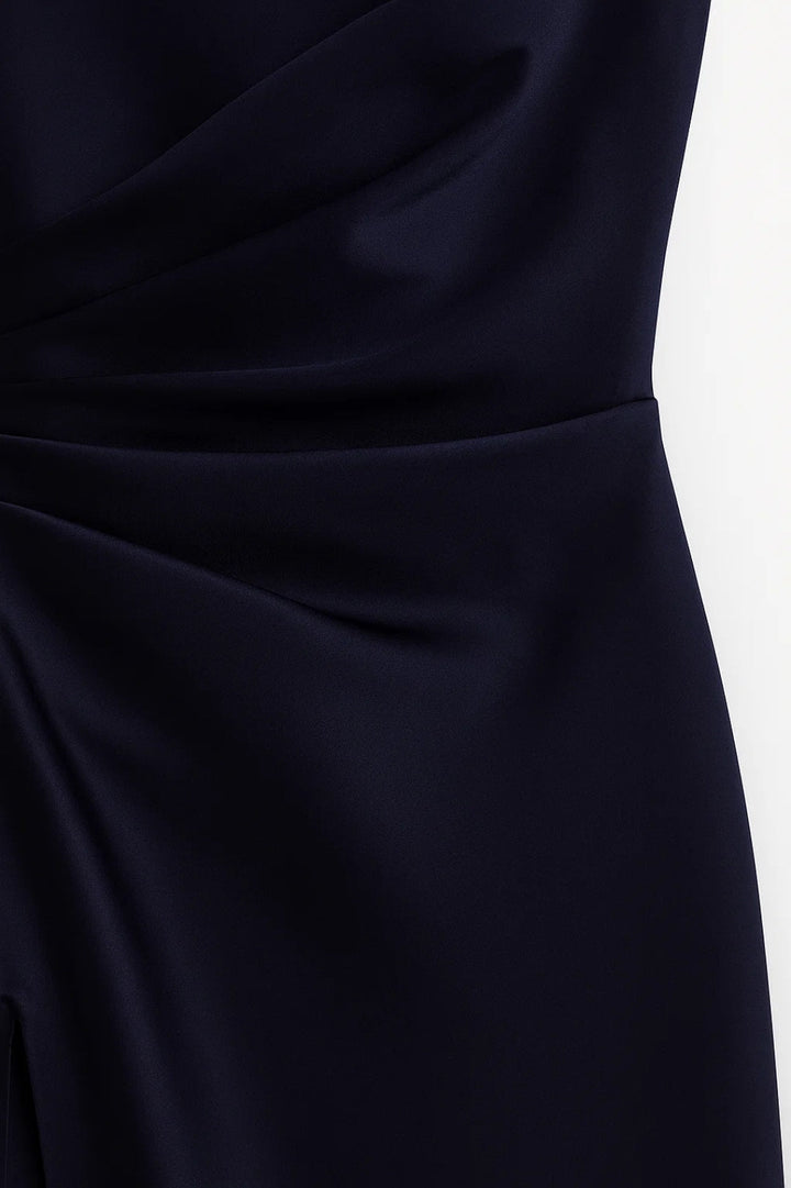 Maxi Jurk Dames | One Shoulder met Hoge Split &amp; Gedrapeerde Taille