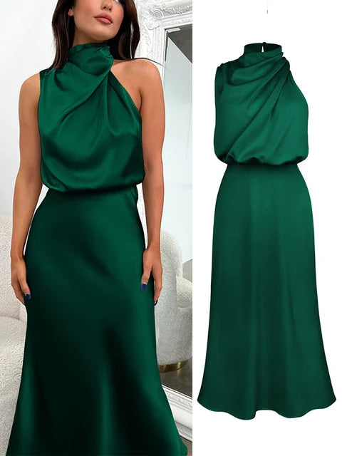 Maxi Jurk Dames | Satijnen Elegantie &amp; Verfijnd Design