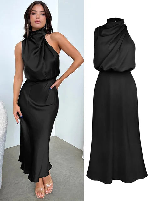 Maxi Jurk Dames | Satijnen Elegantie &amp; Verfijnd Design