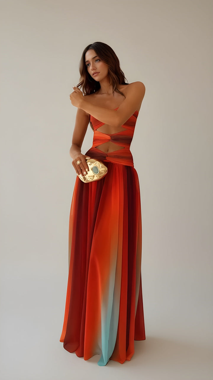 Maxi Jurk Dames | Strapless Design