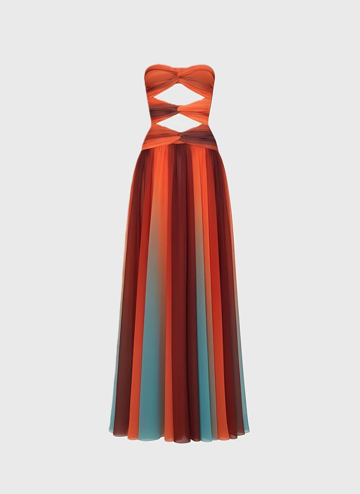 Maxi Jurk Dames | Strapless Design