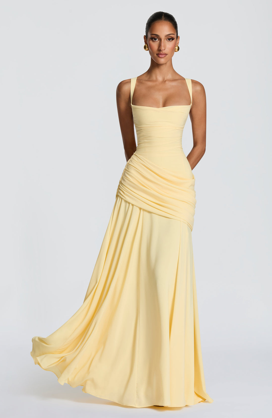 Maxi Jurk Dames | Twist Cowl Halslijn